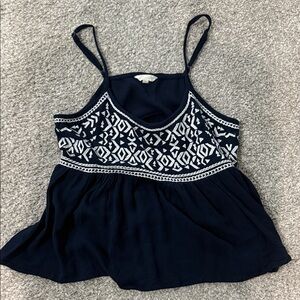 Elegant Navy and White Women's Camisole